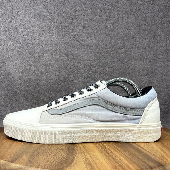 Vans Old Skool Classic White Marshmallow Blue Skate Shoe Sneaker Men's Size 10 - Picture 3 of 9